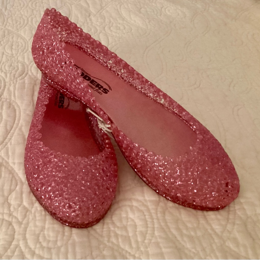 New Pink Glitter Flats